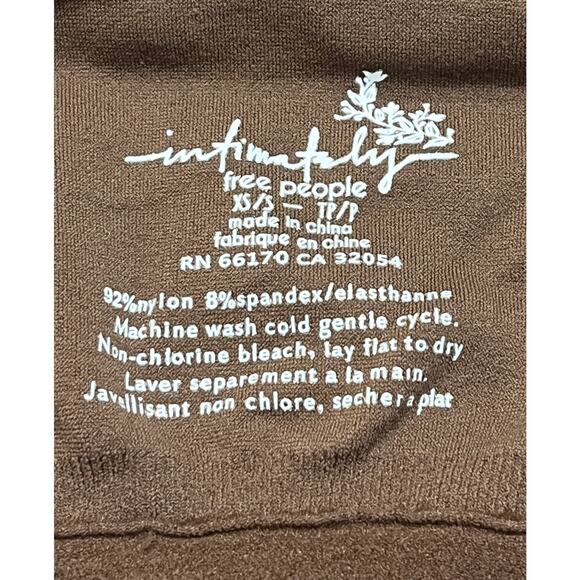 M176 INTIMATELY Free People Women's V-Neck Tank Top Brown XS/Small - Picture 5 of 5